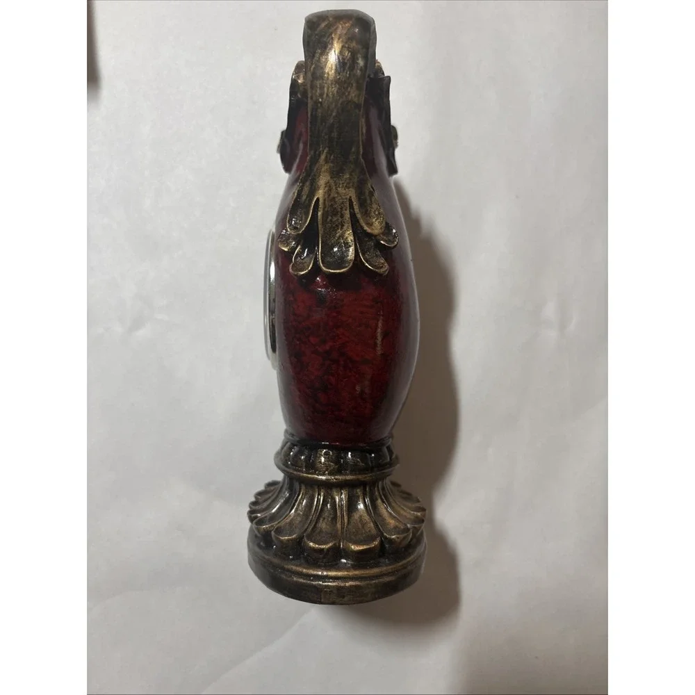 Vintage Richard Ward Winchester Mantel Clock Victorian Pitcher Red EUC